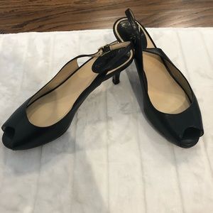 Cole Haaa Nike Air black open toe sling backs